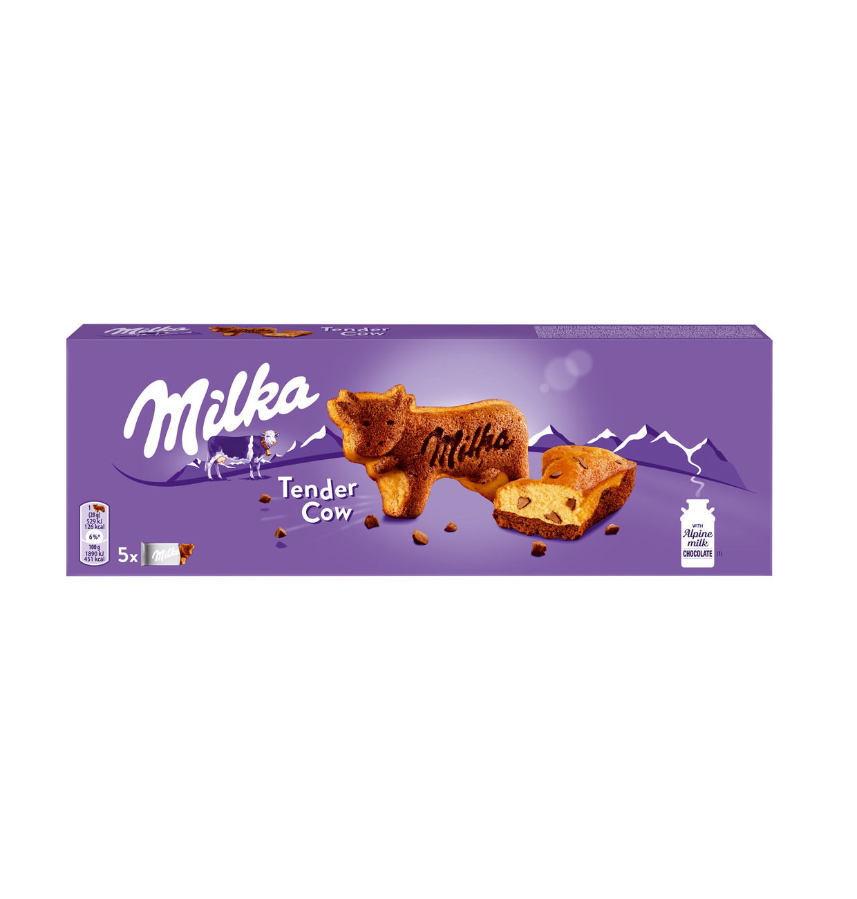 Gunz Gateau Aux Pepites De Chocolat Au Lait En Forme De Vache 140g