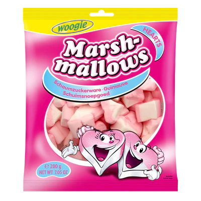 53885 Marshmallow heart 1 kg, loose / Fruit Gum / Marshmallows > Confiserie