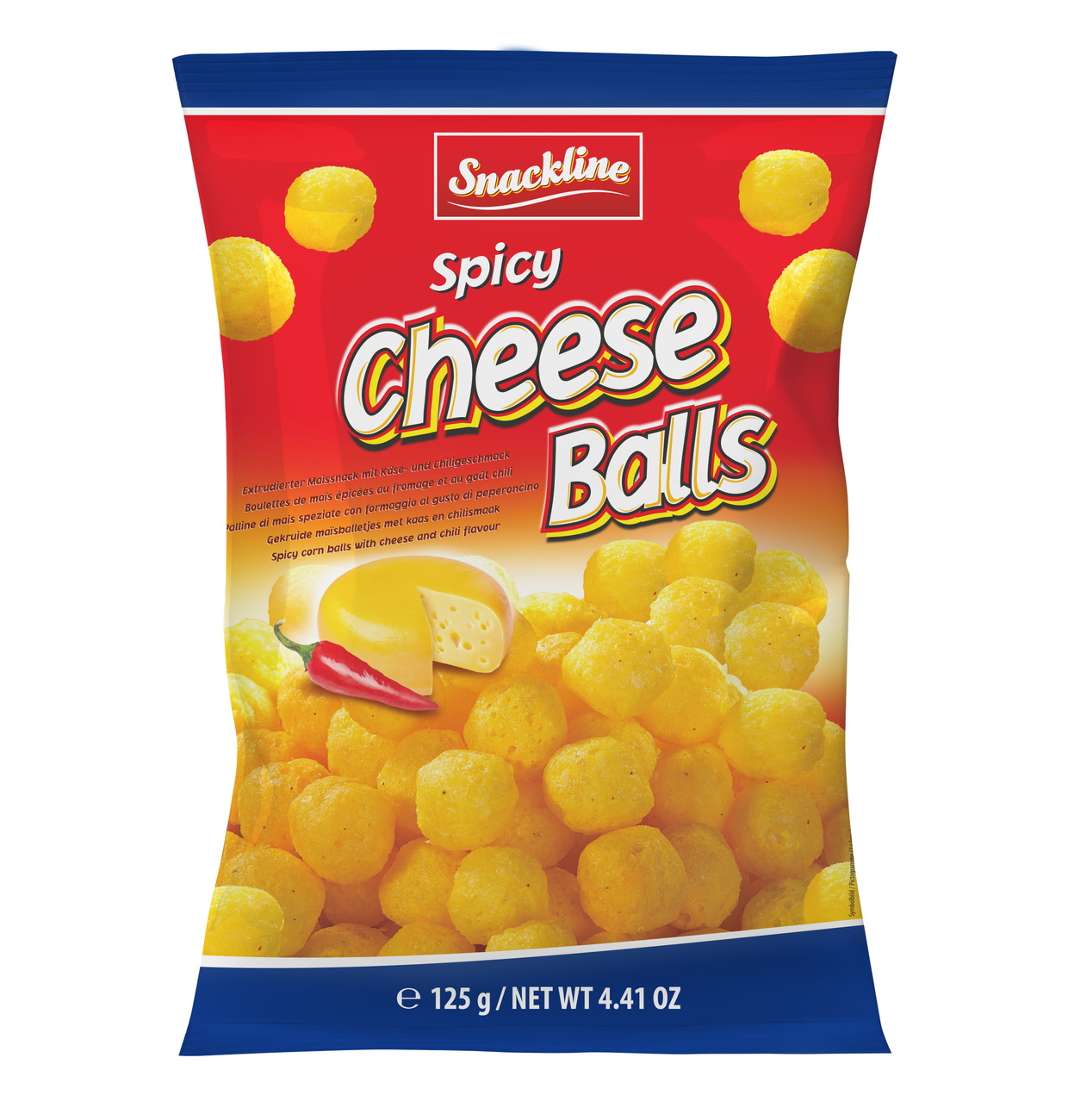 Gunz Spicy Cheese Balls Corn Snack 125g